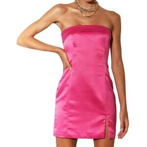 Runaway The Label Hot Pink‎ Strapless Sawyer Mini Dress Party Cocktail US 6